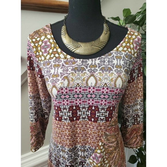 New Directions Petite Women Floral Midi Dress PM - Picture 3 of 10